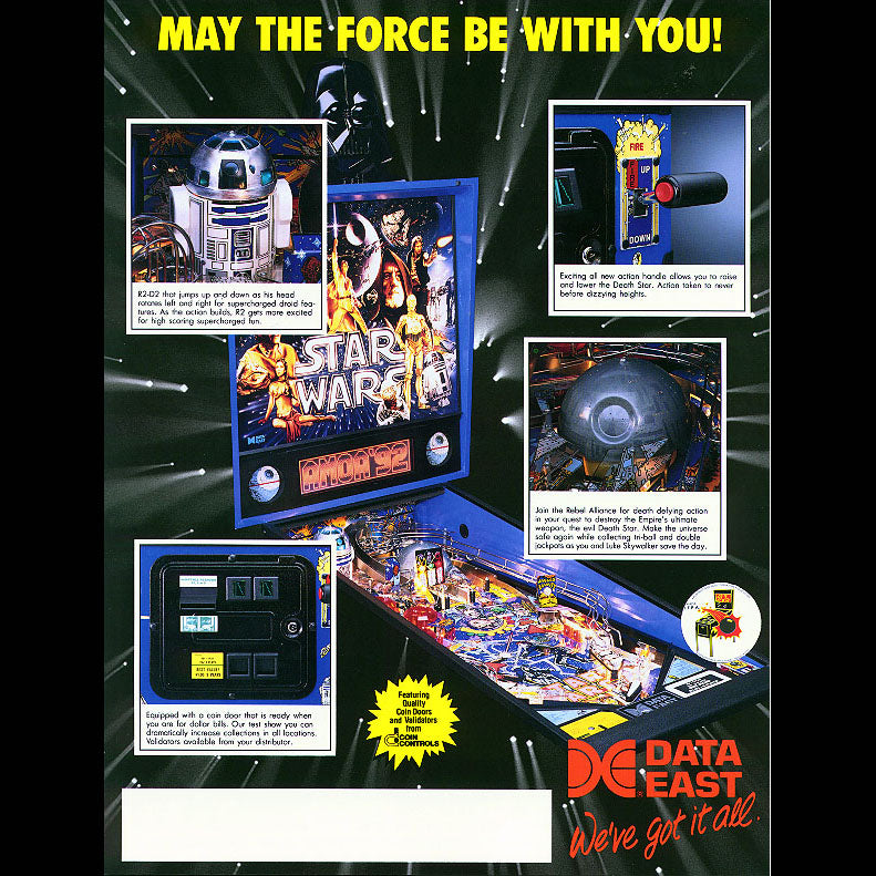 1992 Star Wars Pinball Machine by Data East