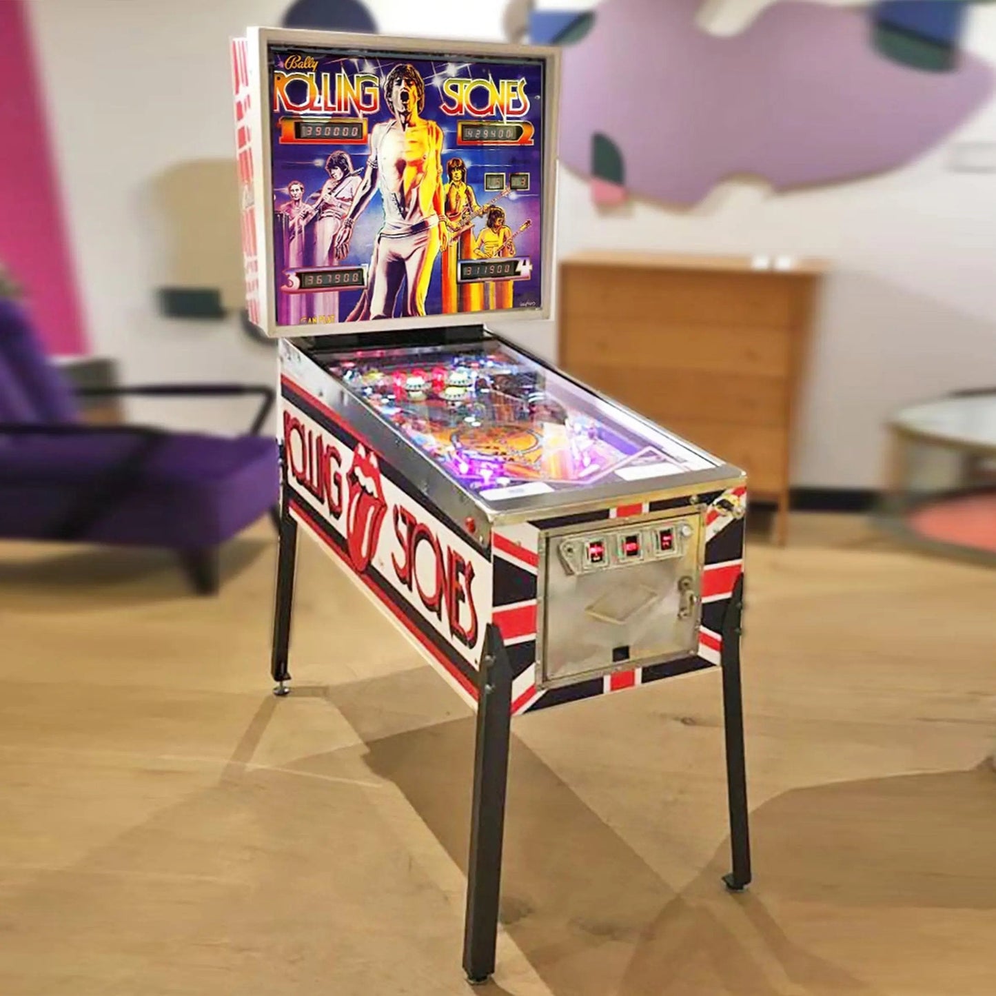 1980 Rolling Stones Pinball Machine by Bally